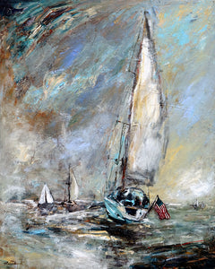 "American Sailing" - Christopher Mathie Fine Art