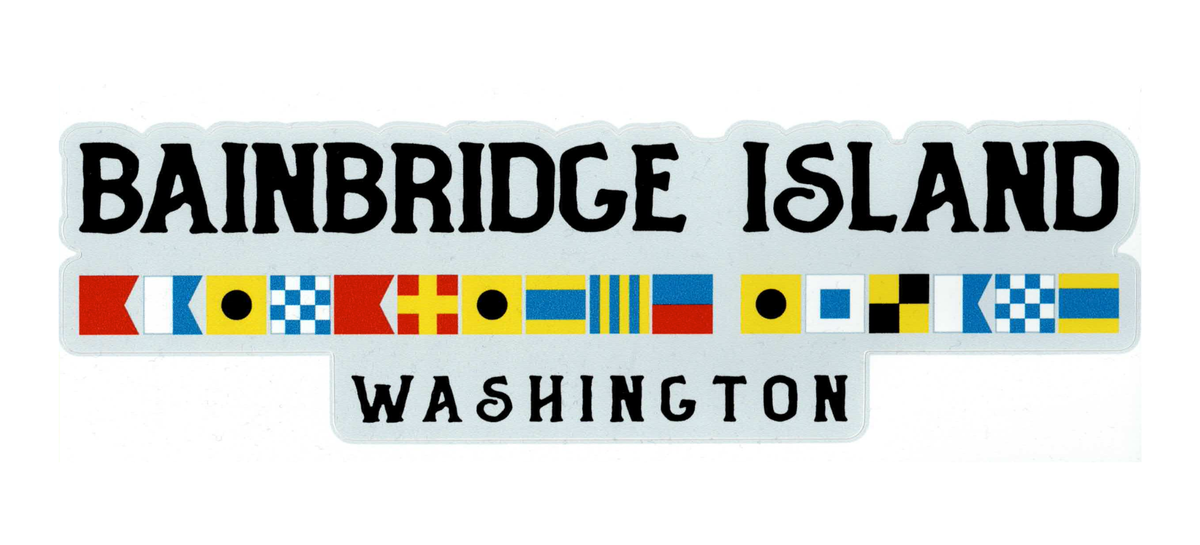 Nautical Flags Large Vinyl Bumper Sticker