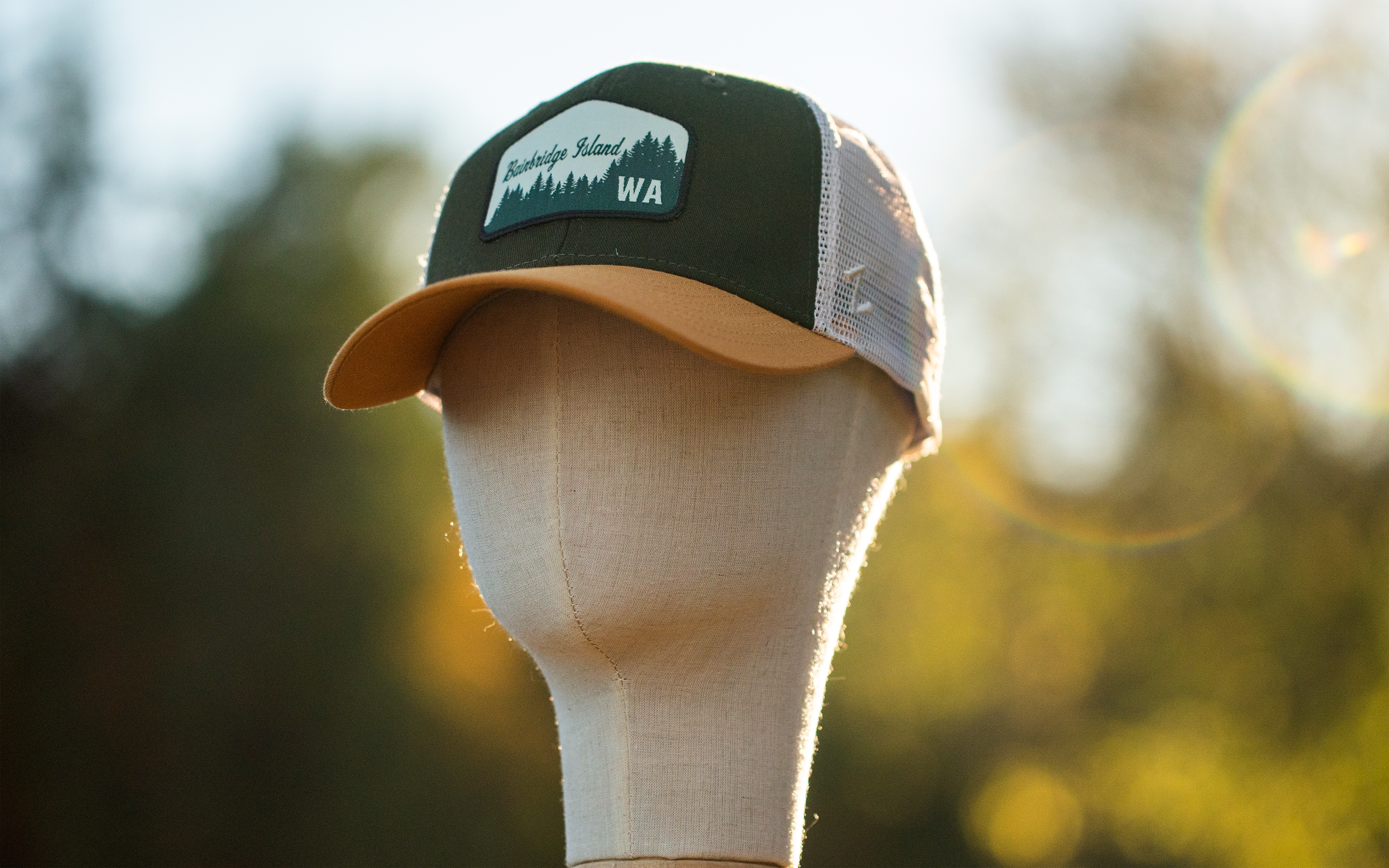 Bainbridge Island WA "Backwoods" | Forest Green/Mustard/White