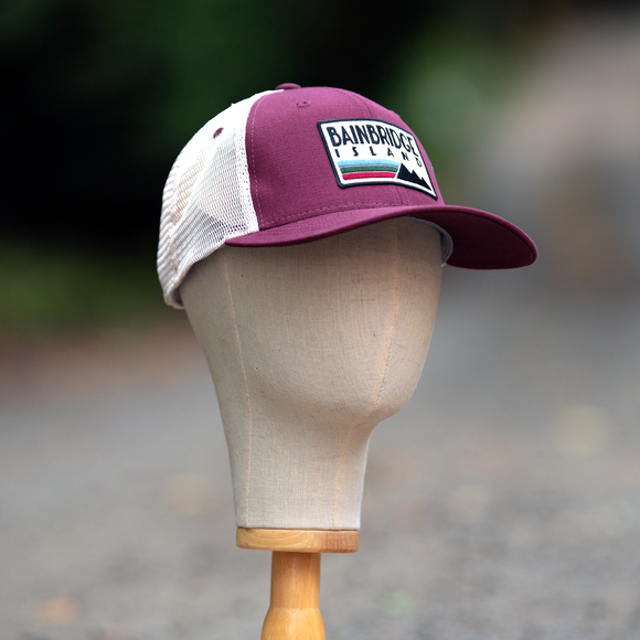 Bainbridge Island Mountains Canvas Trucker Hat