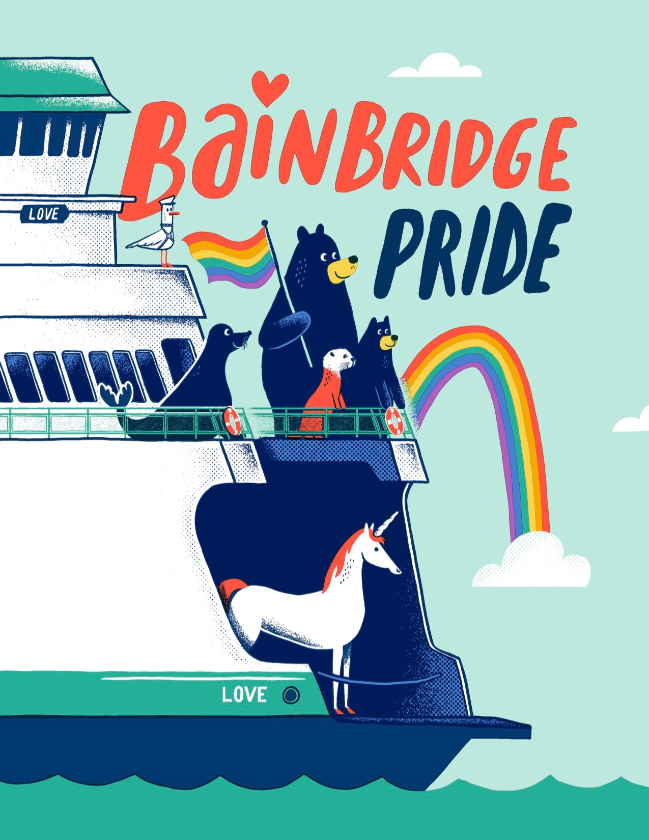 All Aboard Pride Ferry Postcard by Factory 43