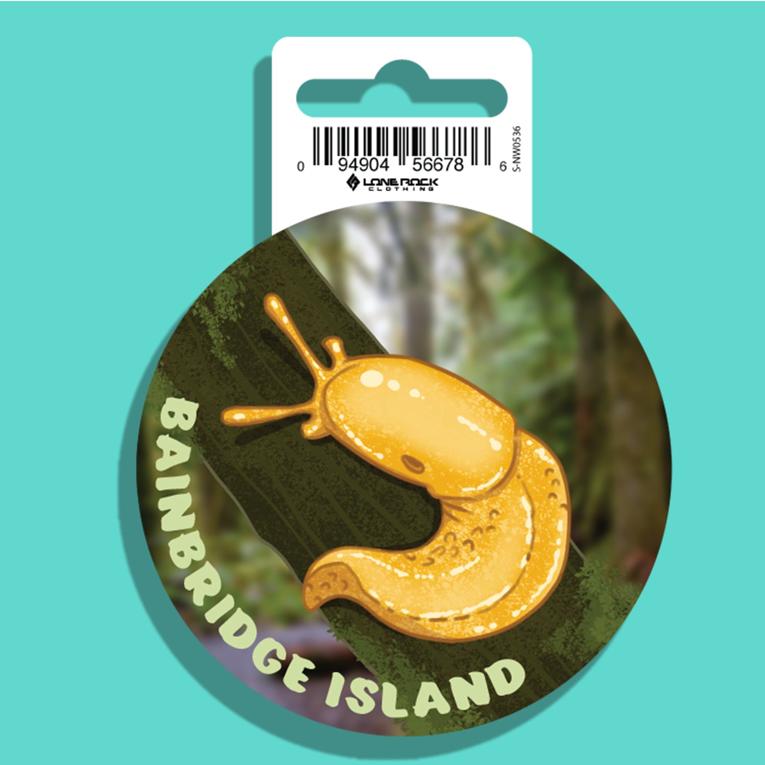 Bainbridge Island Banana Slug Round Sticker