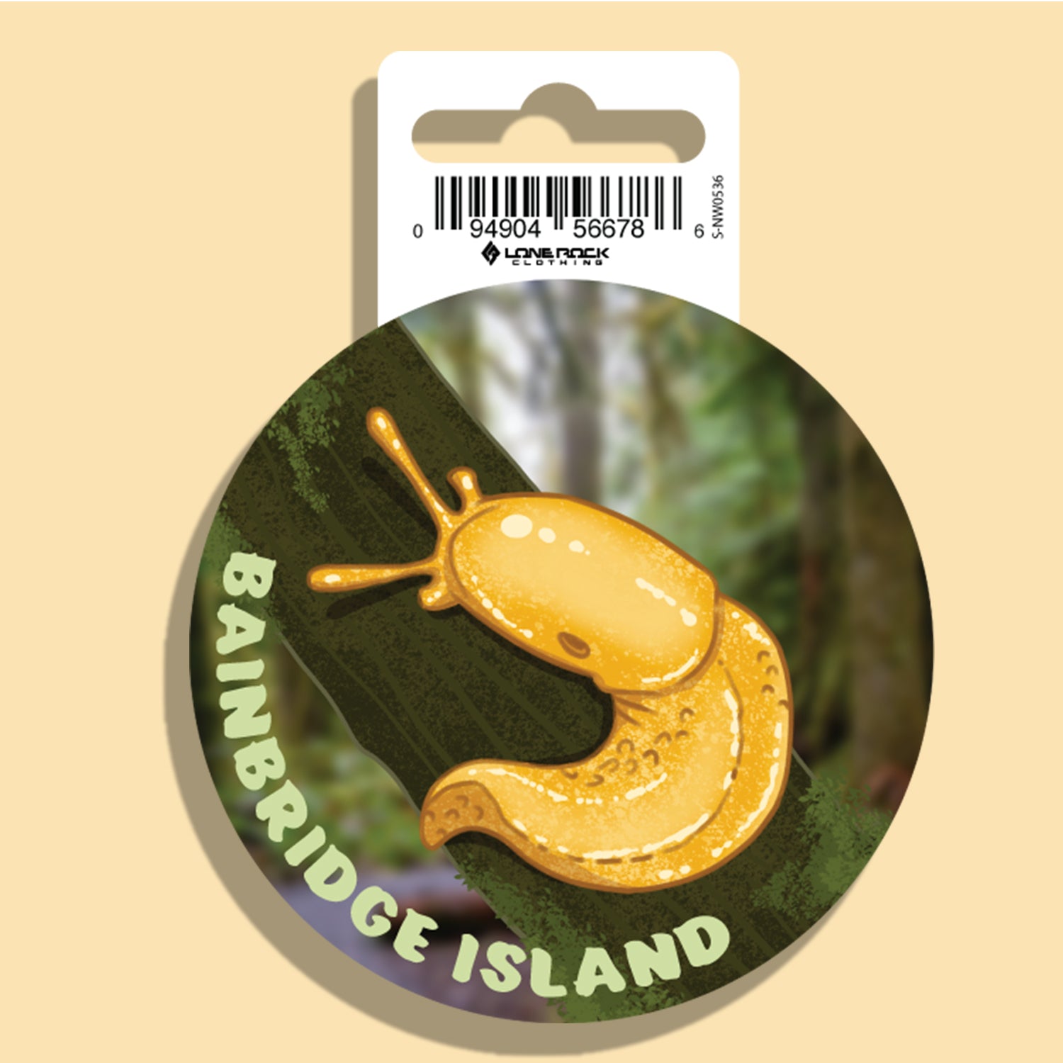 Bainbridge Island Banana Slug Round Sticker