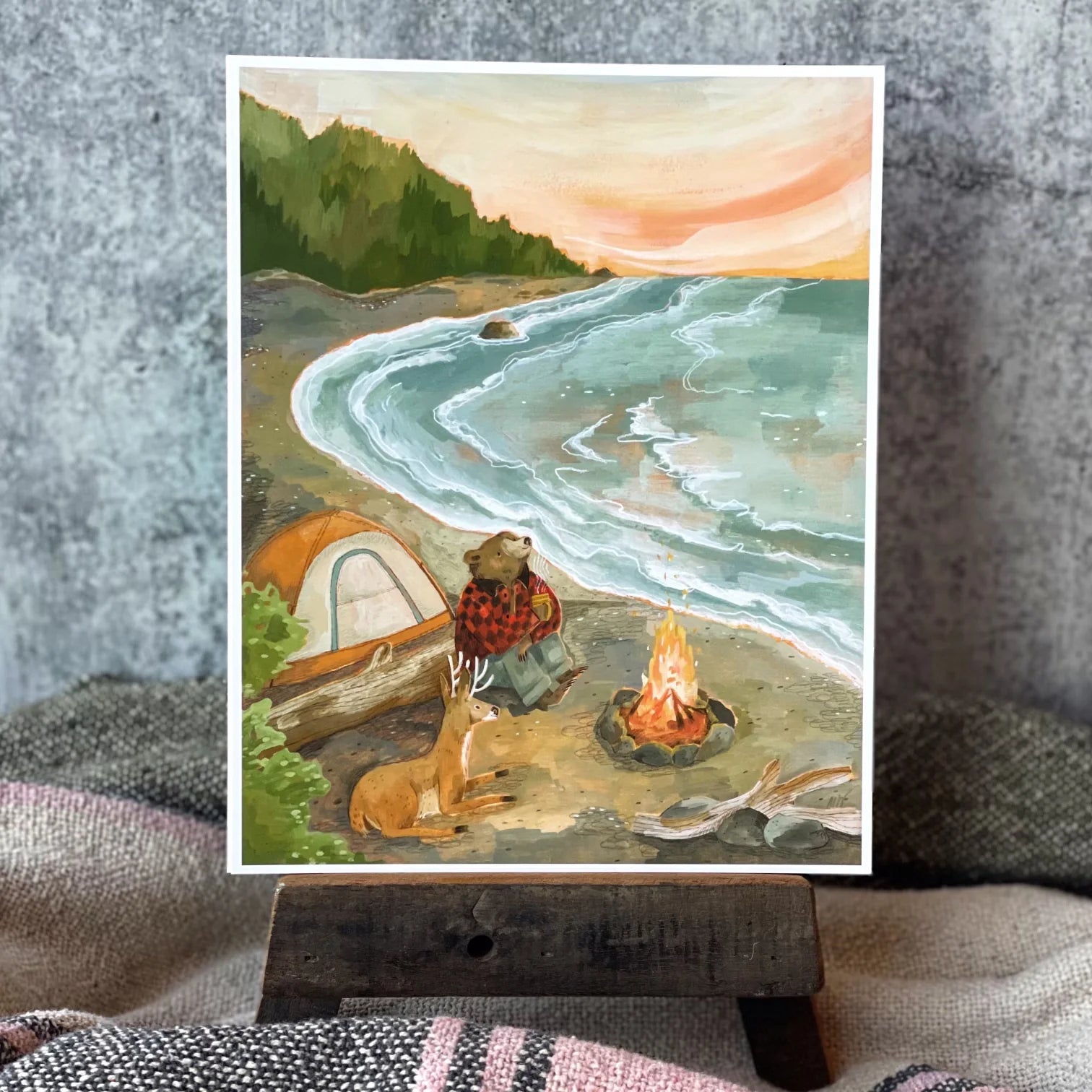 Beach Camp Art Print