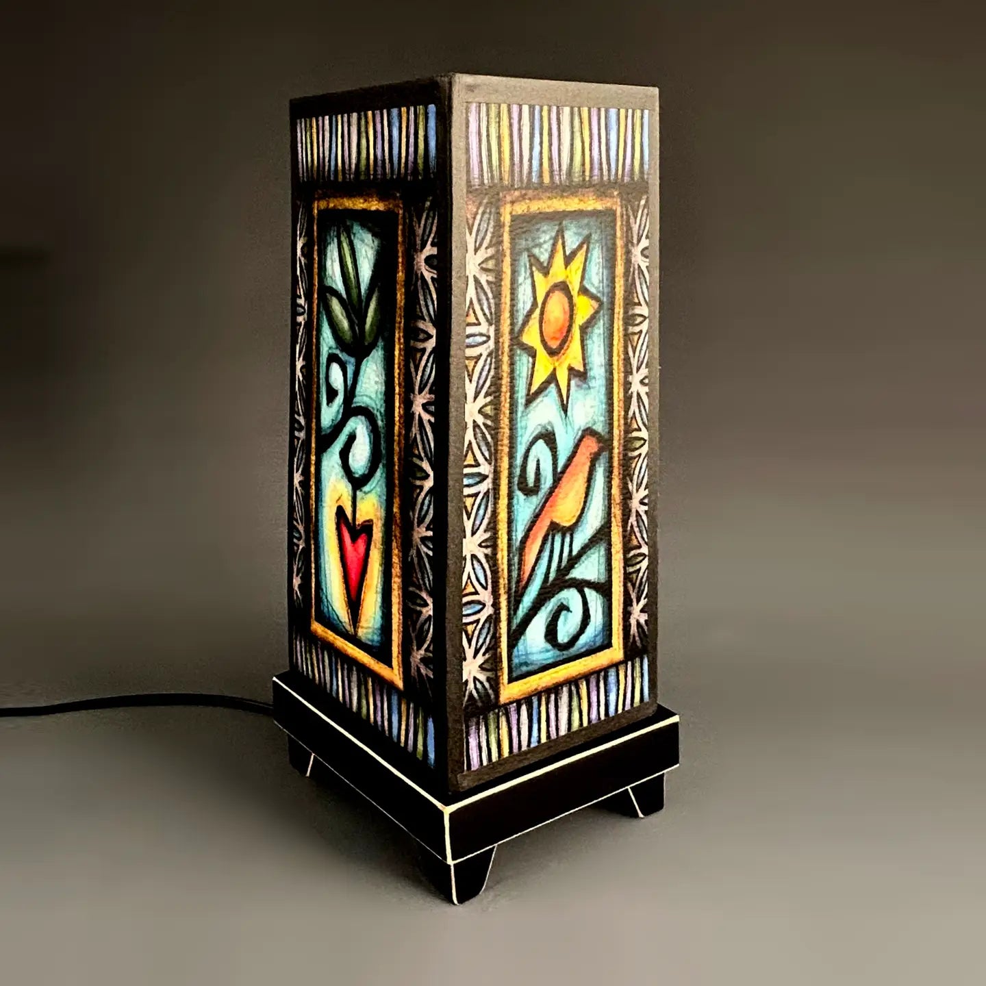 Bird/Heart W/Border Mood Lamp