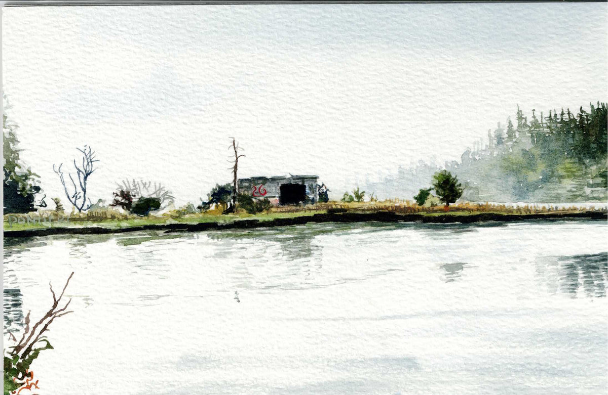 Fog in Blakely Harbor by Michael Pontieri