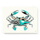 Blue Crabby - Unframed Print 12" x 9"