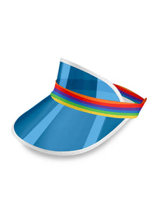 Blue Rainbow Sun Visor Hat