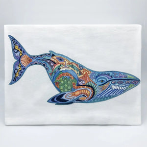 Bainbridge Island Blue Whale Flour Sack Towel