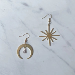 Sun and Moon Mismatch Earrings