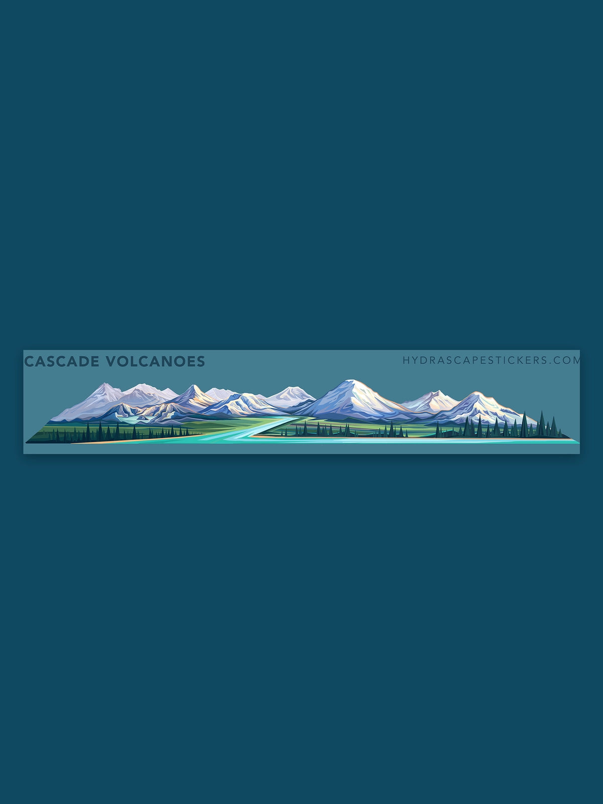 Cascade Volcanoes  Sticker