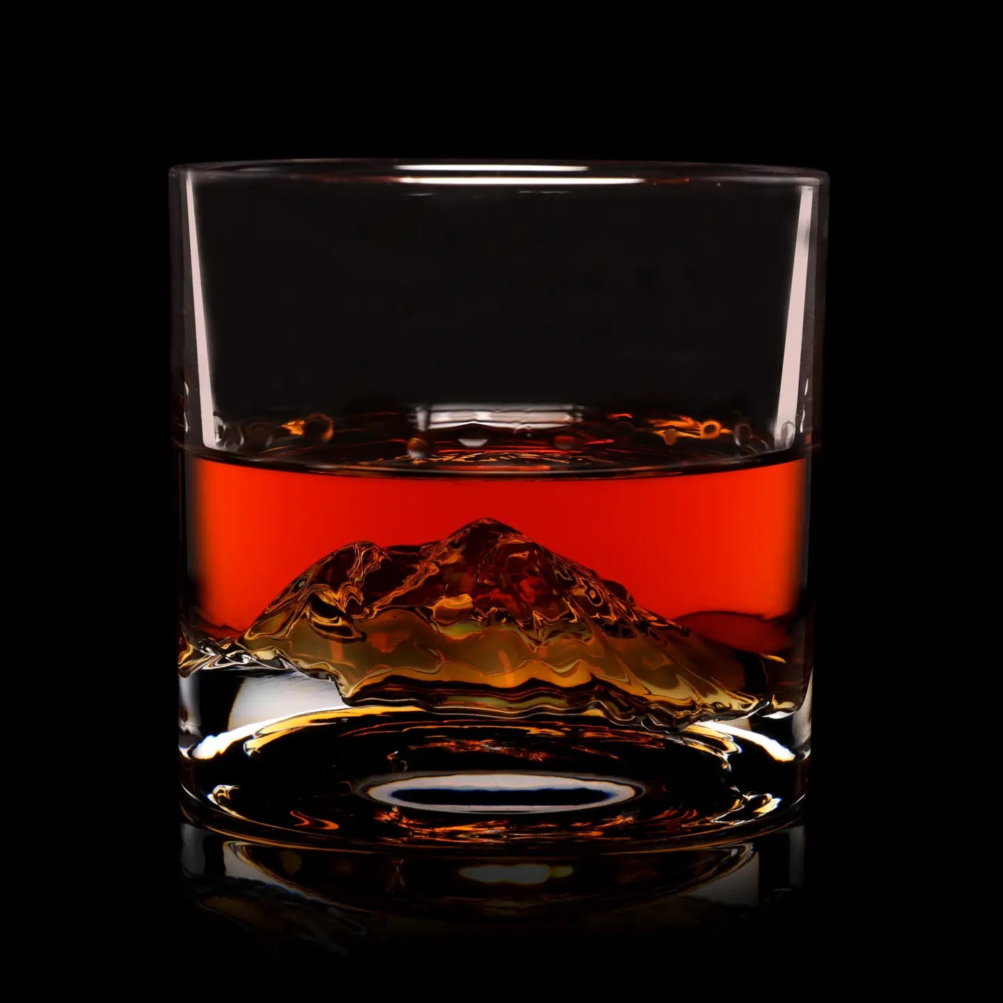 Cascades - Mt. Rainier - 2-Piece Crystal Whiskey Glass Set
