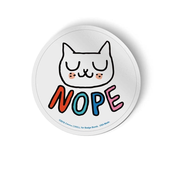 Cat Nope Sticker