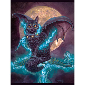 Cat with Bat Wings Greeting Card