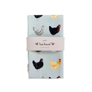 Chicken Tea Towel - Organic Cotton Kitchen Towel