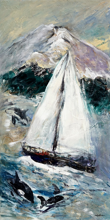 "WHOA, Orcas!" - Christopher Mathie Fine Art