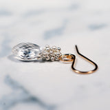 Clear Quartz Caviar Dew Drop Earrings