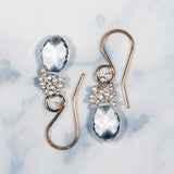 Clear Quartz Caviar Dew Drop Earrings