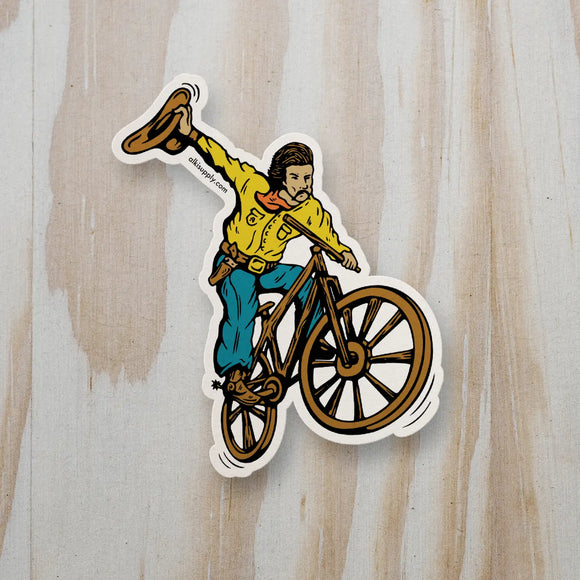 Cowboy Mountain Bike Sticker