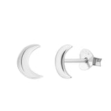 Crescent Moon Studs