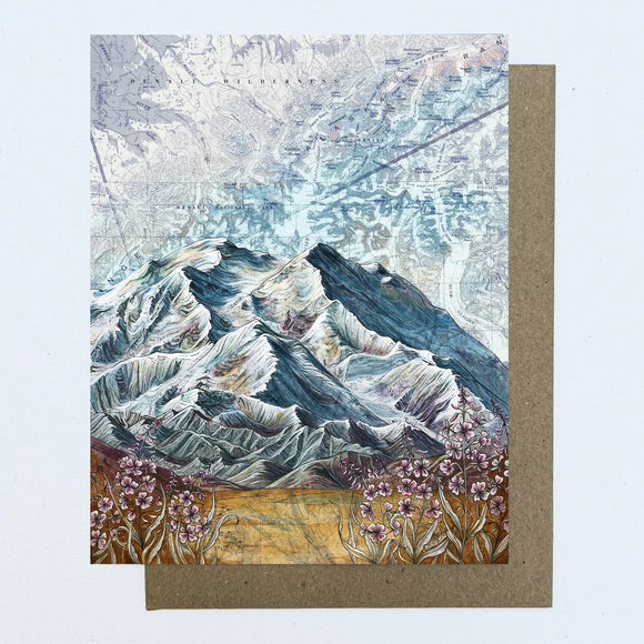 Denali National Park Art Blank Note Card