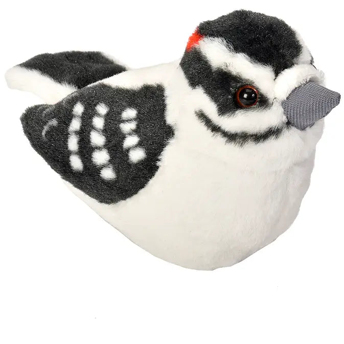 Audubon Bird Downy Woodpecker Stuffed Animal W Sound 5.5"