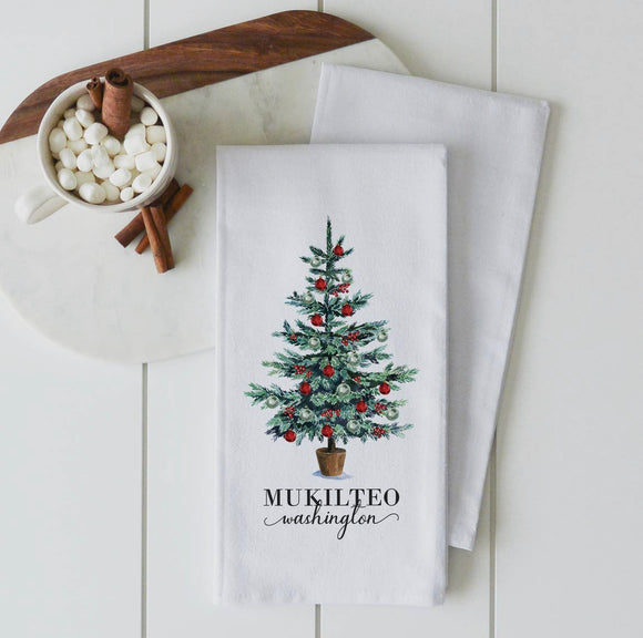 Bainbridge Island Christmas Tree Tea Towels