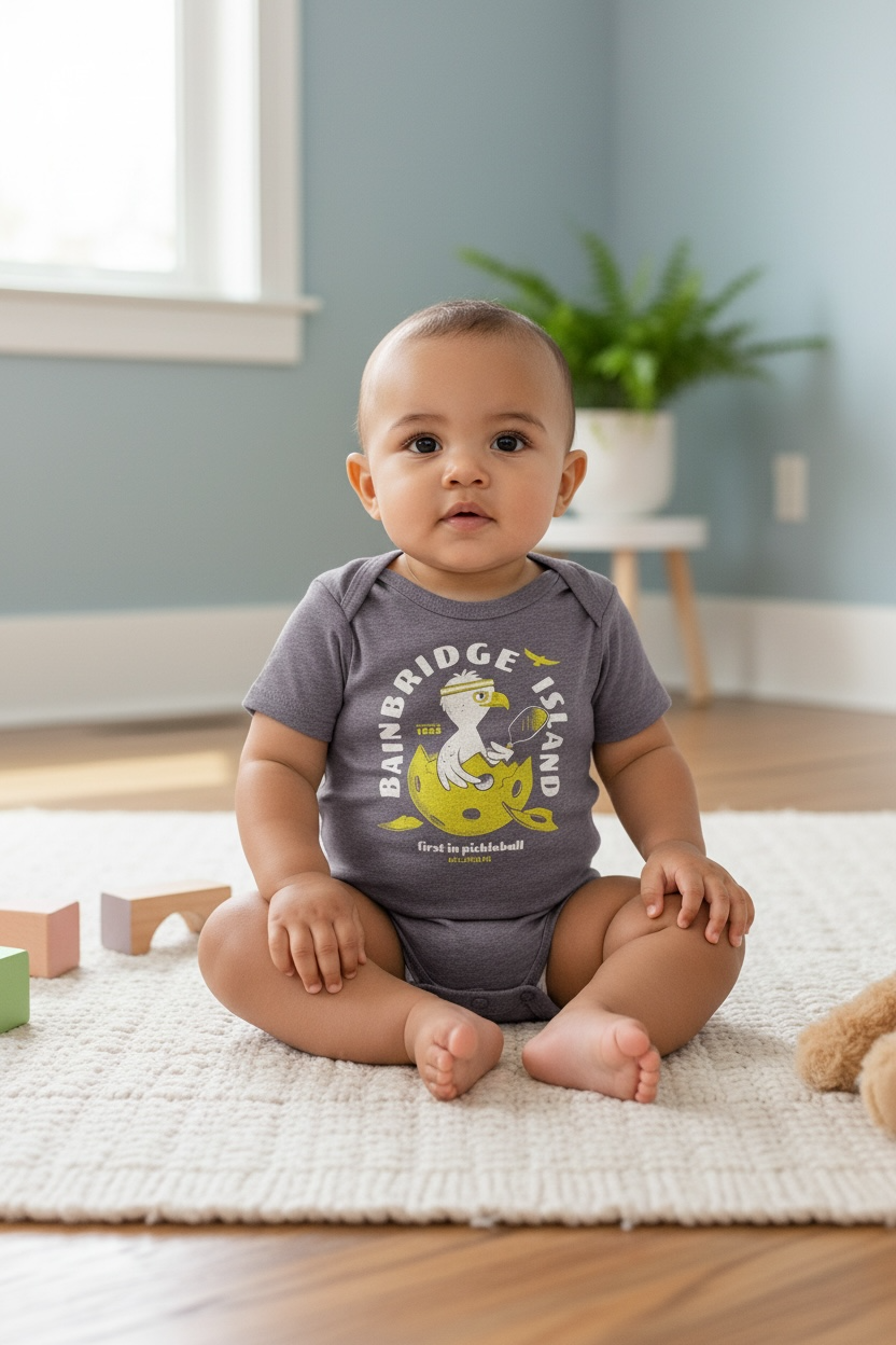 Hatchling Pickleball Onesie- Heather Purple