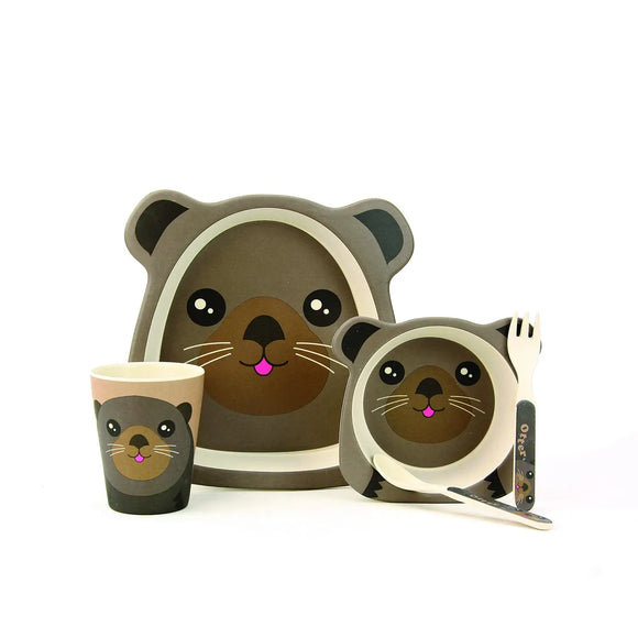 Eco Bamboo Fibre 5-Piece Sea Otter Kid's Dinnerware Set