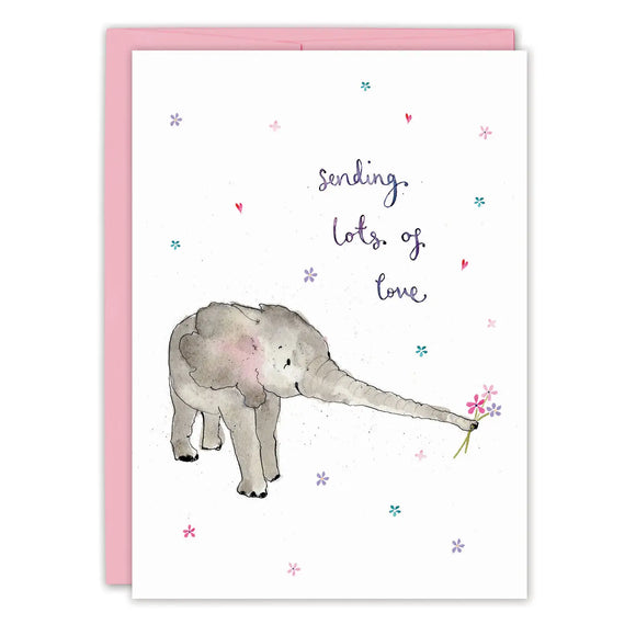 Elephant Lots Of Love Valentine's Day Card