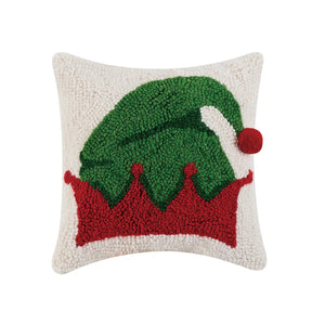 Elf Hat W/Pompom Hook Pillow