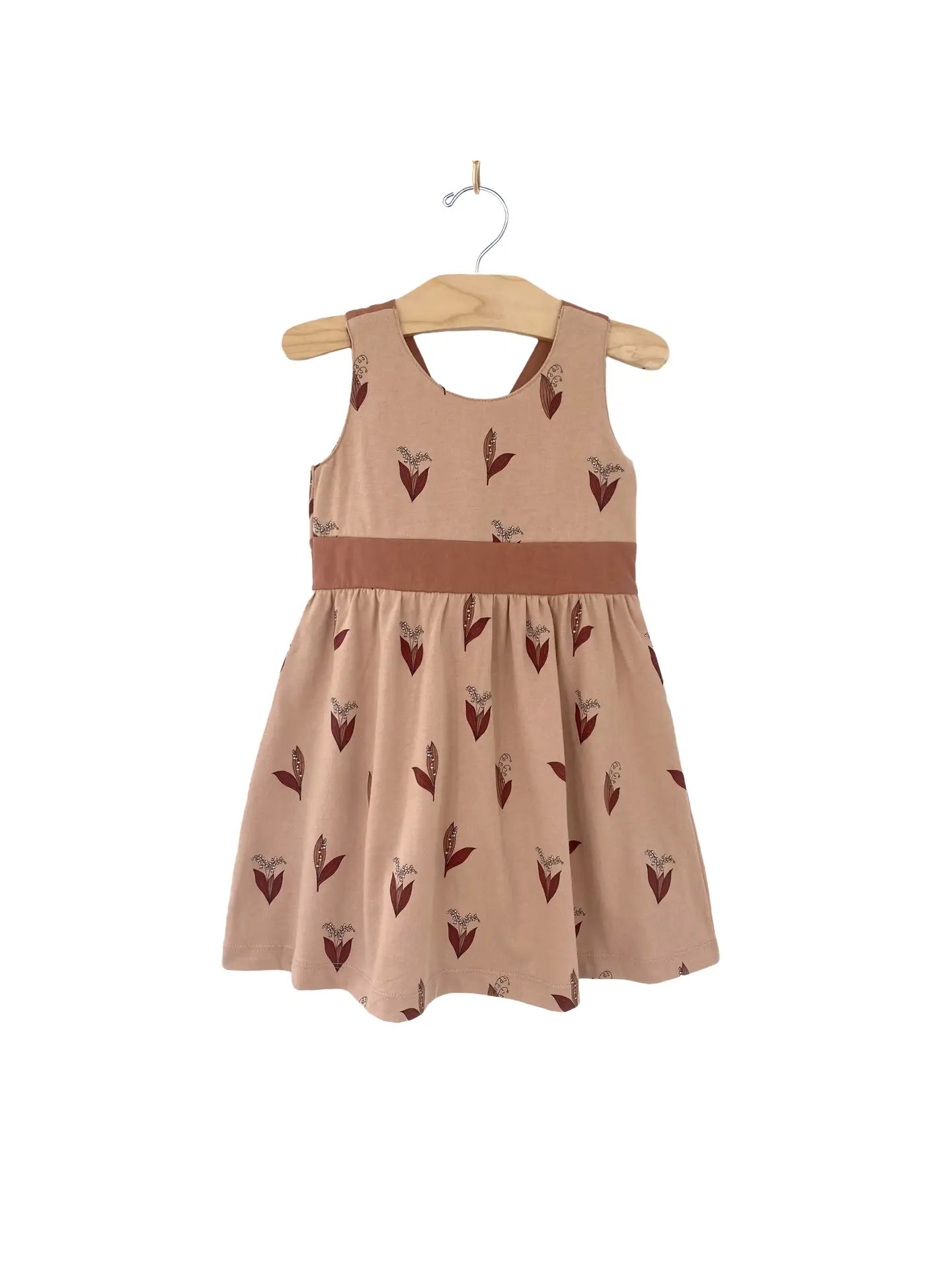 Empire V Back Dress- Lily of the Valley- Peach
