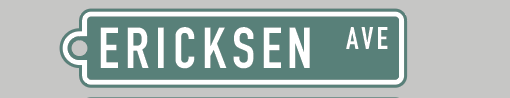 Bainbridge Island Street Sign Keychain