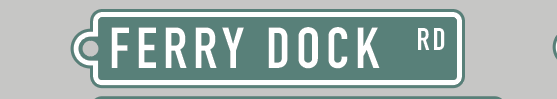 Bainbridge Island Street Sign Keychain
