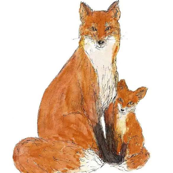 Fox Family Greeting Card