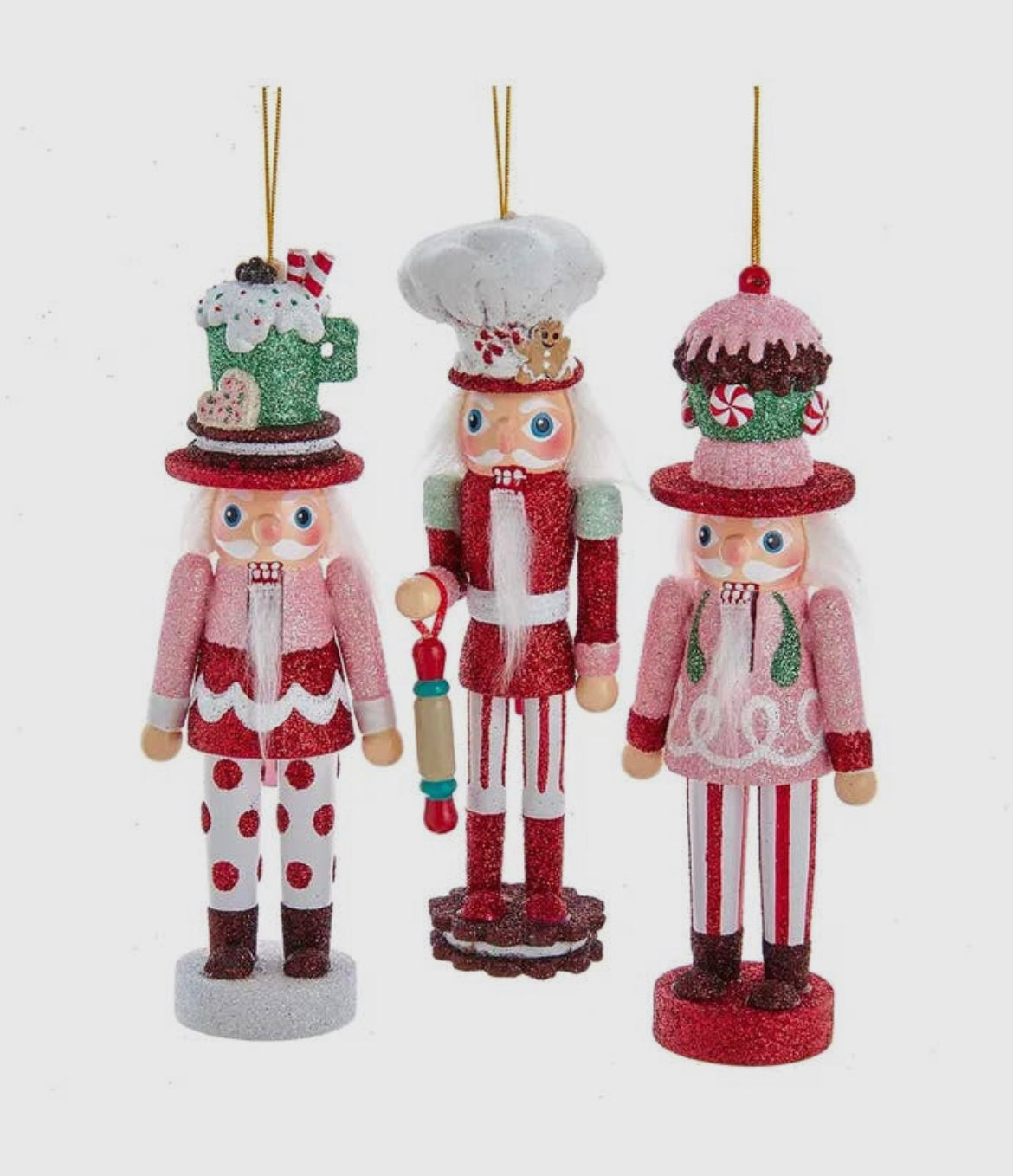6” Cake, Cocoa or Gingerbread Nutcracker Ornaments