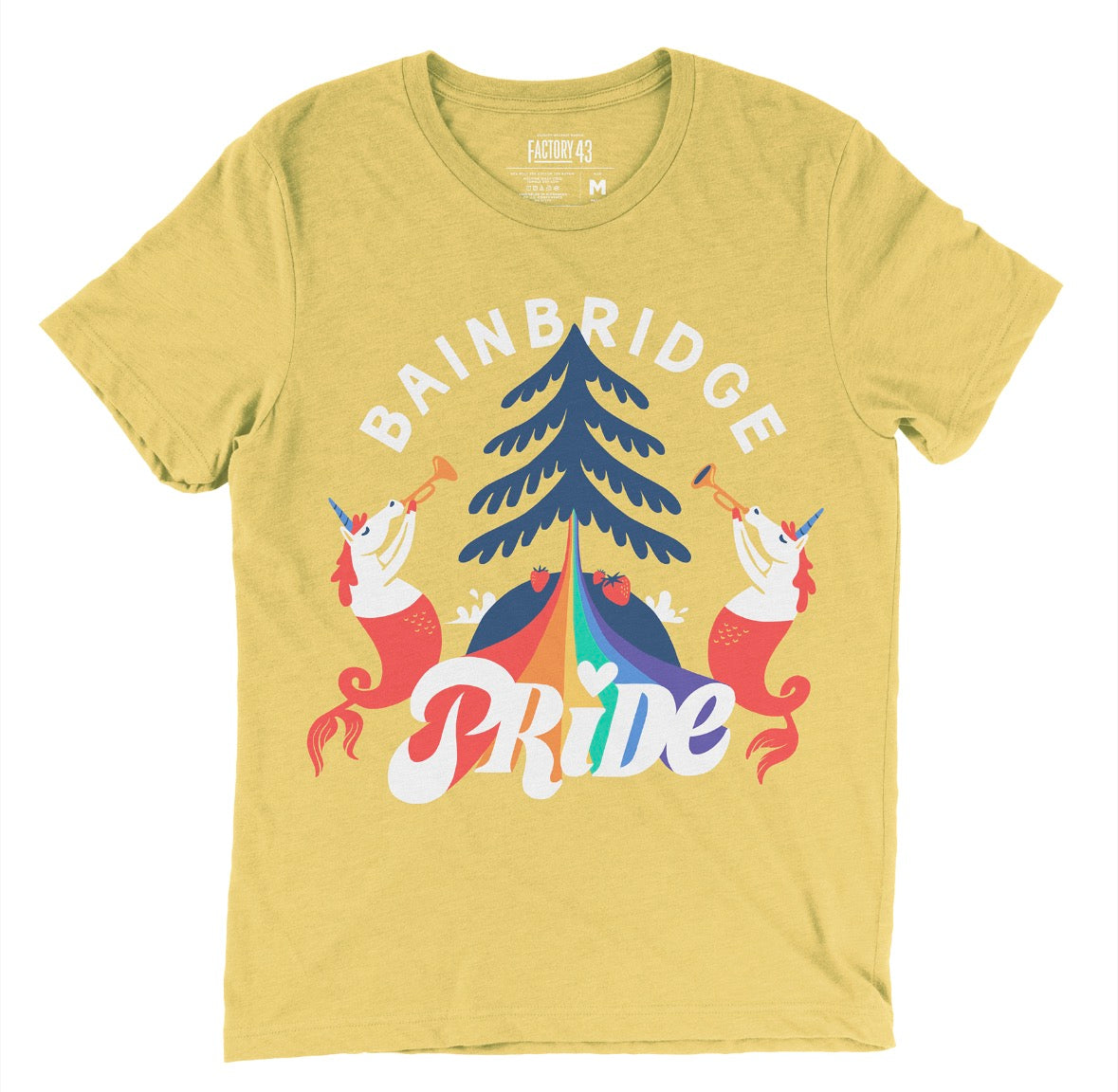 Rooted in Pride Youth Pink Shirt - Bainbridge Pride
