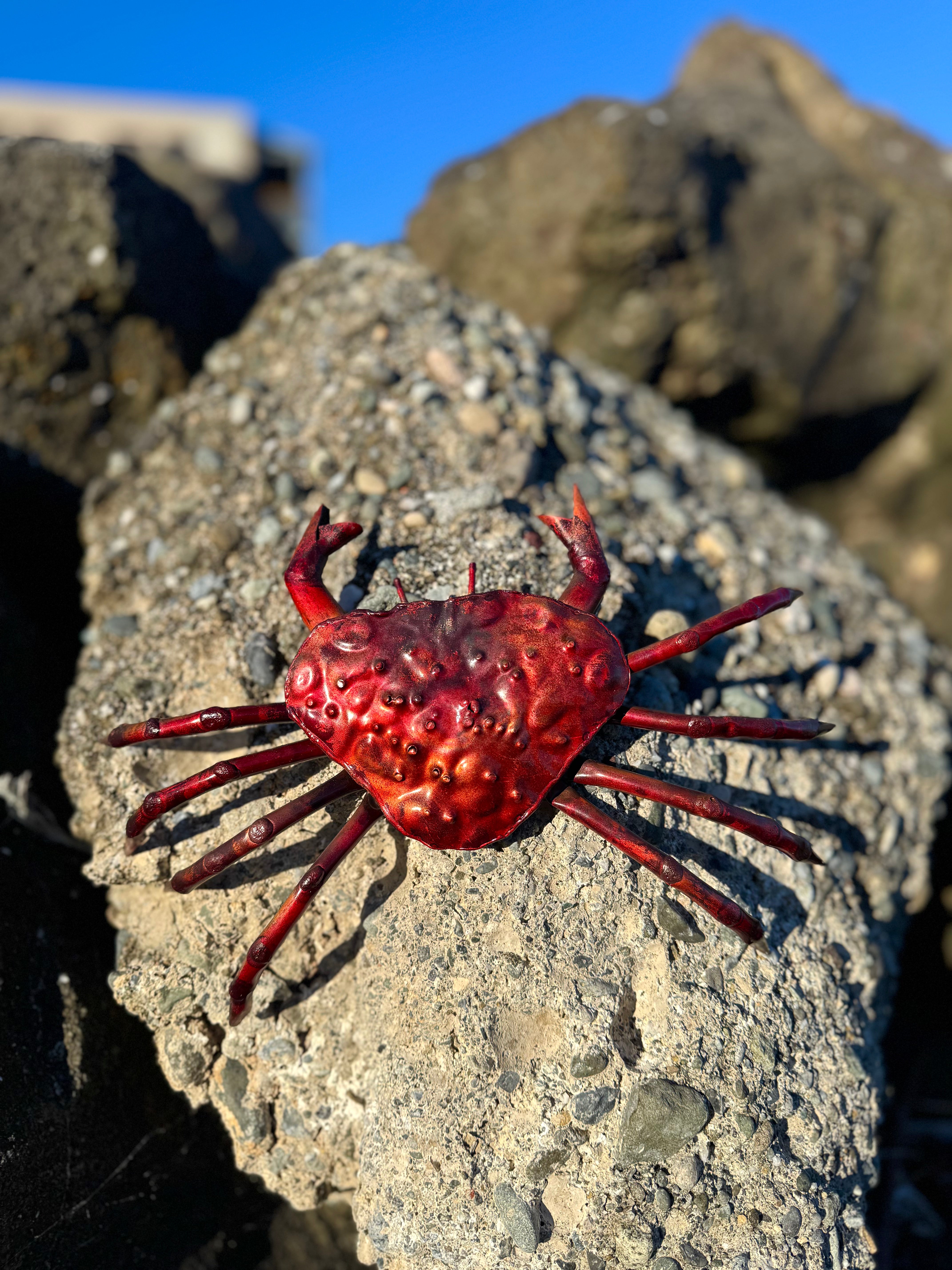 Metal Crab Sculpture by Walter Massey