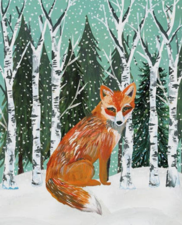 Snowy Fox Art Print