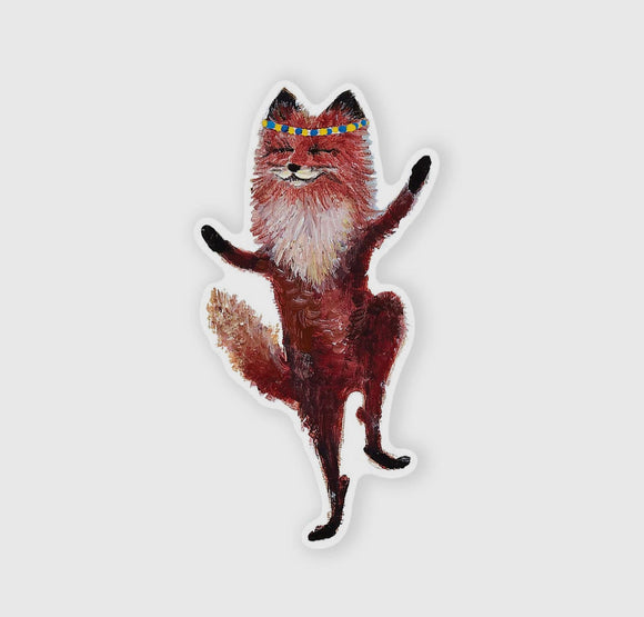 Dancing Fox Sticker
