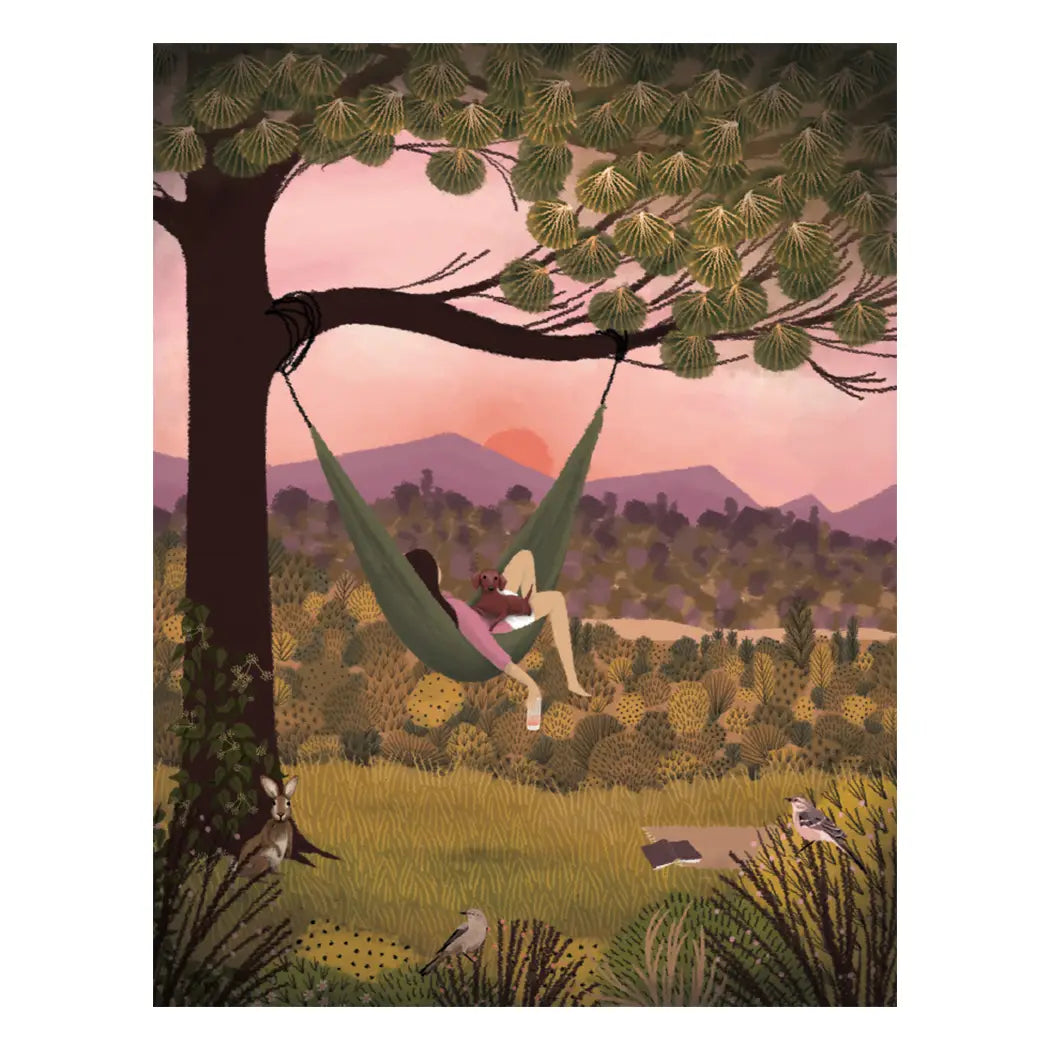 Girl in Hammock Card