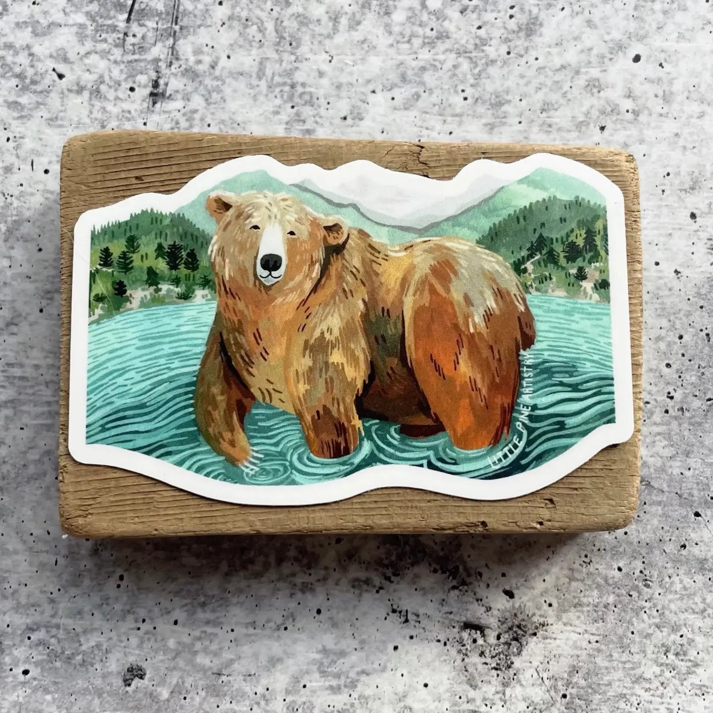 Glacier Grizzly Sticker