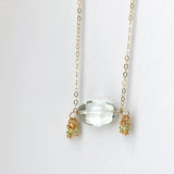 Green Amethyst Oval Necklace