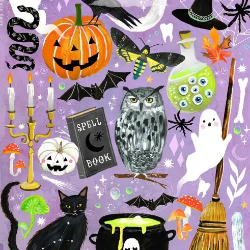 Halloween Art Print | Fall Wall art | Watercolor Art: 8 x 10