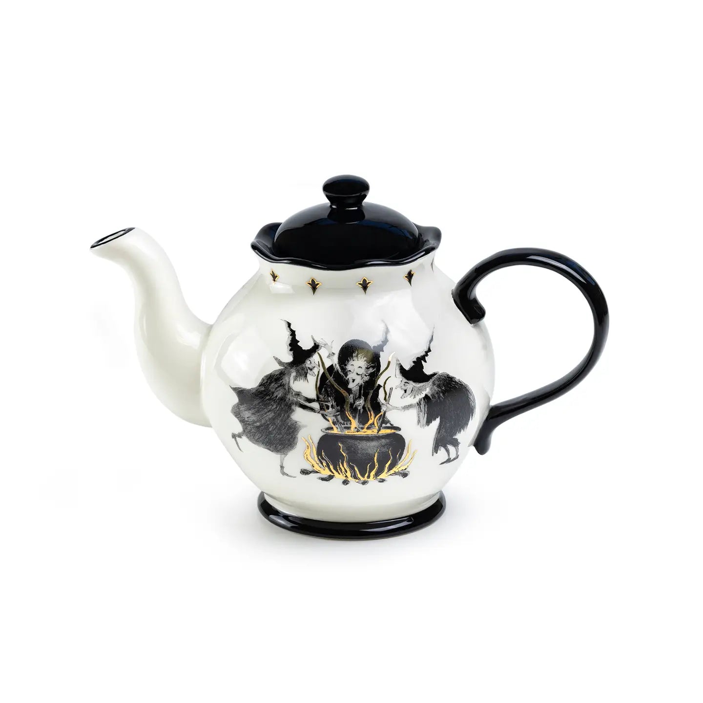 Halloween Witches Brew 40oz Teapot with Flying Witch