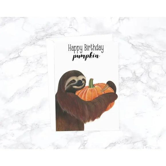 Happy Birthday Pumpkin Greeting Card