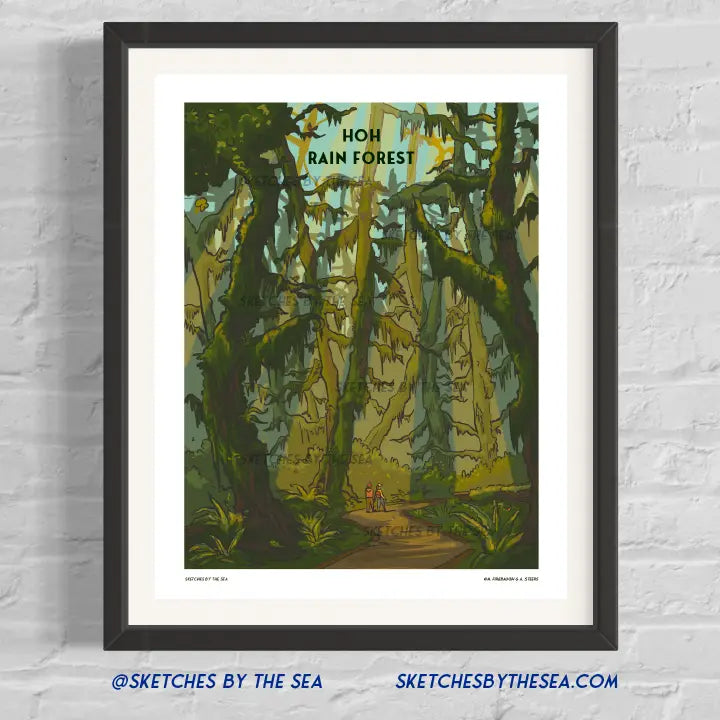Hoh Rain Forest Travel Postrer Art Print