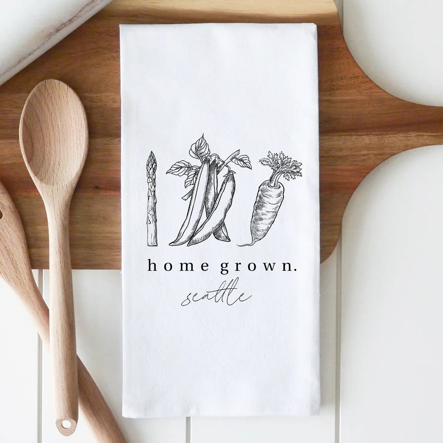 Bainbridge Island Homegrown Tea Towel