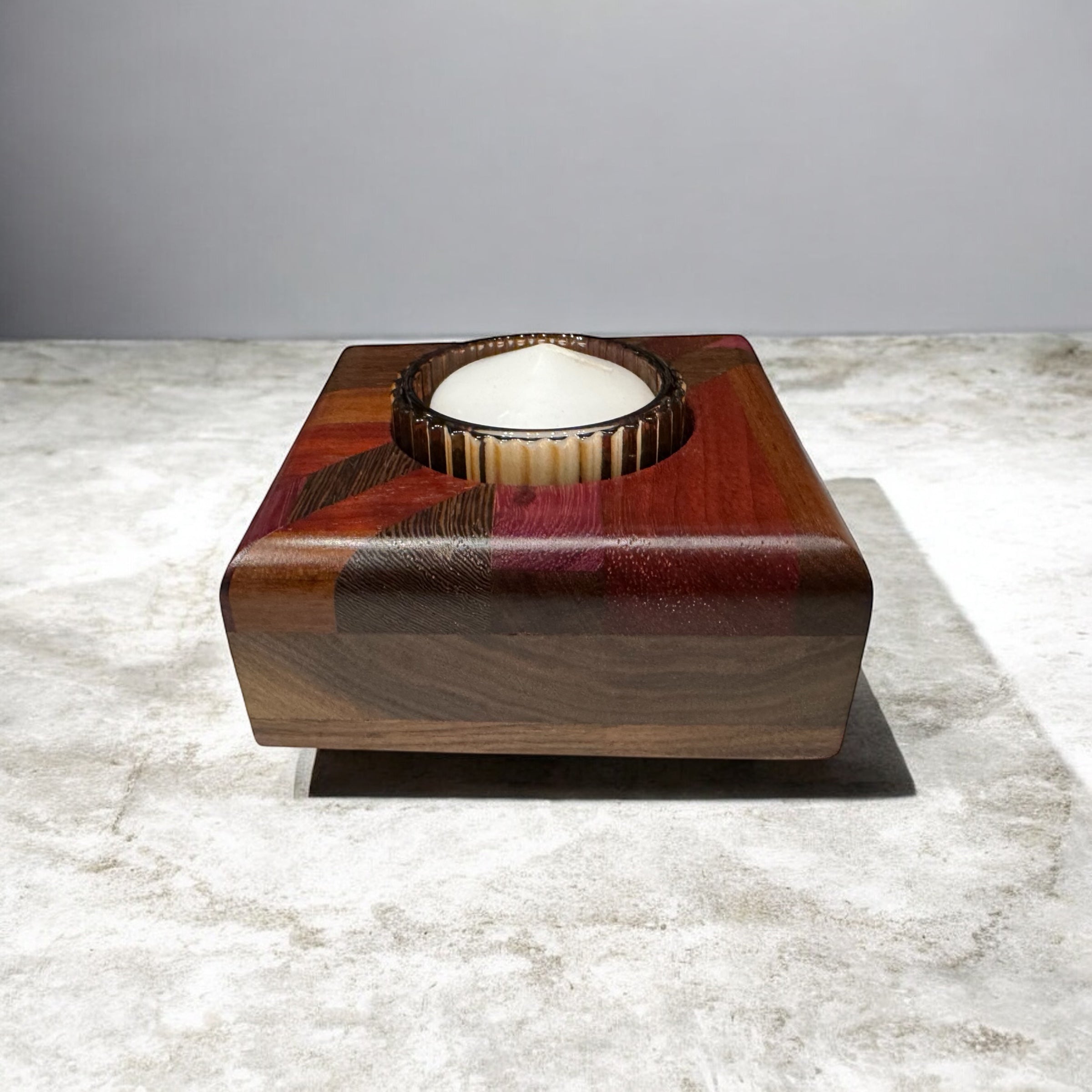 Square Block Candle Holder