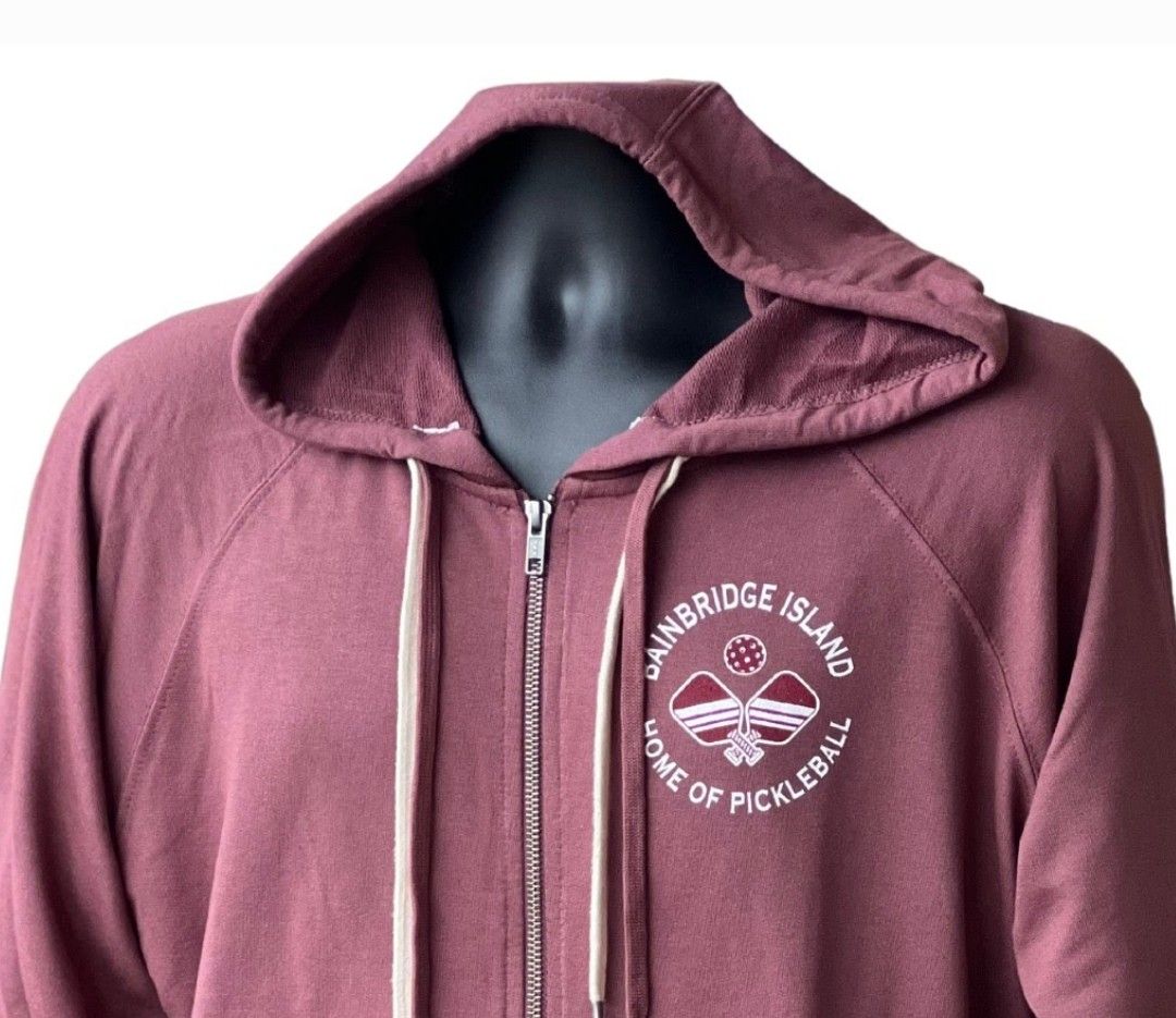 Home of Pickleball Bainbridge Island Zip Up Hoodie | Cabernet